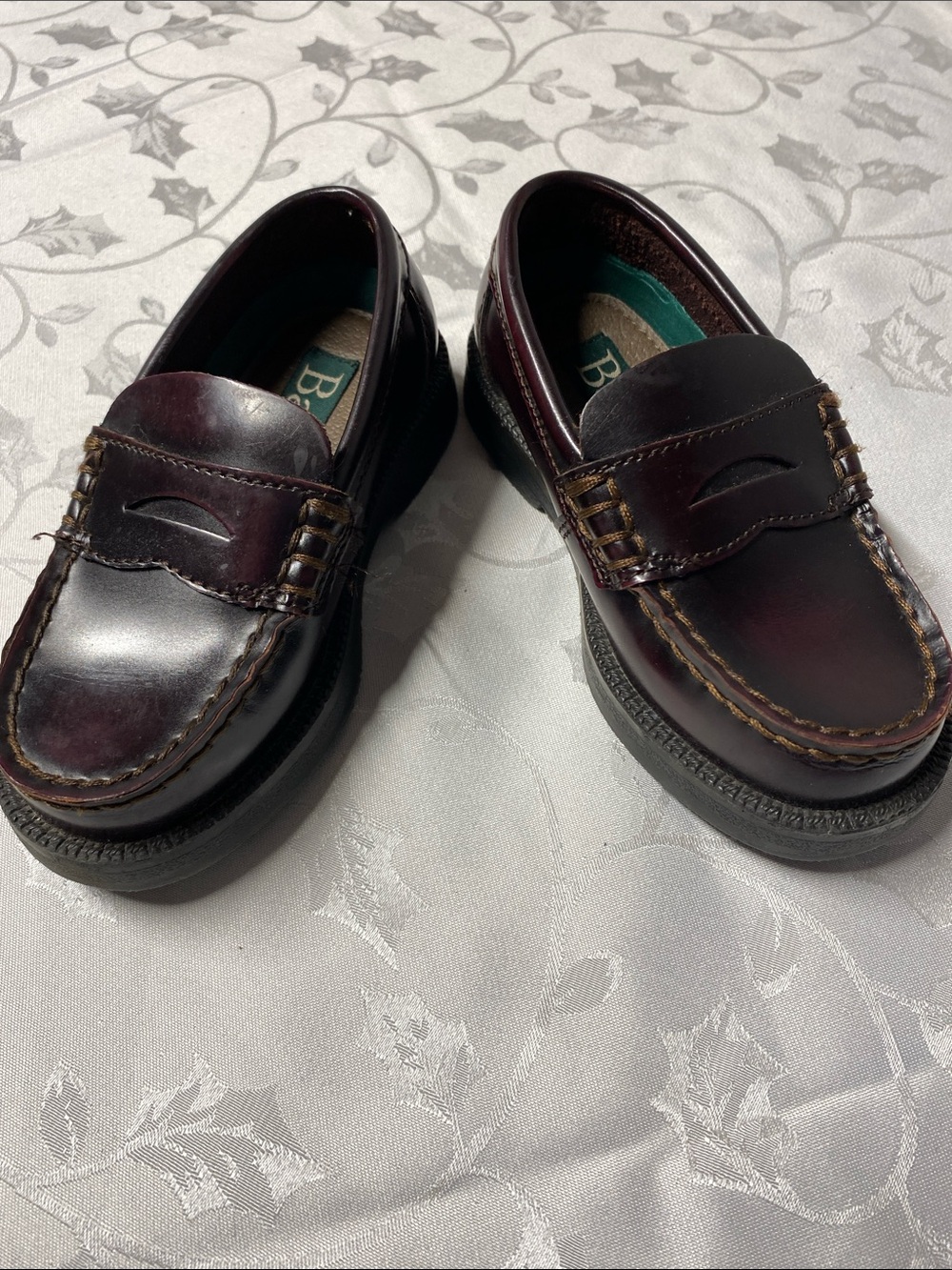Bass Boy’s Penny Loafers in Burgundy Brown
